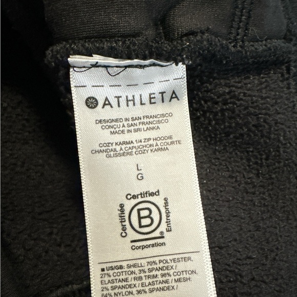 Athleta Black Fleece Lined Pullover - Picture 7 of 7